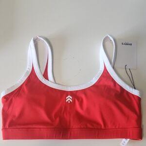 BARRY'S Red and White Sports Bra